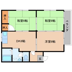 桜井駅 徒歩14分 1階の物件間取画像